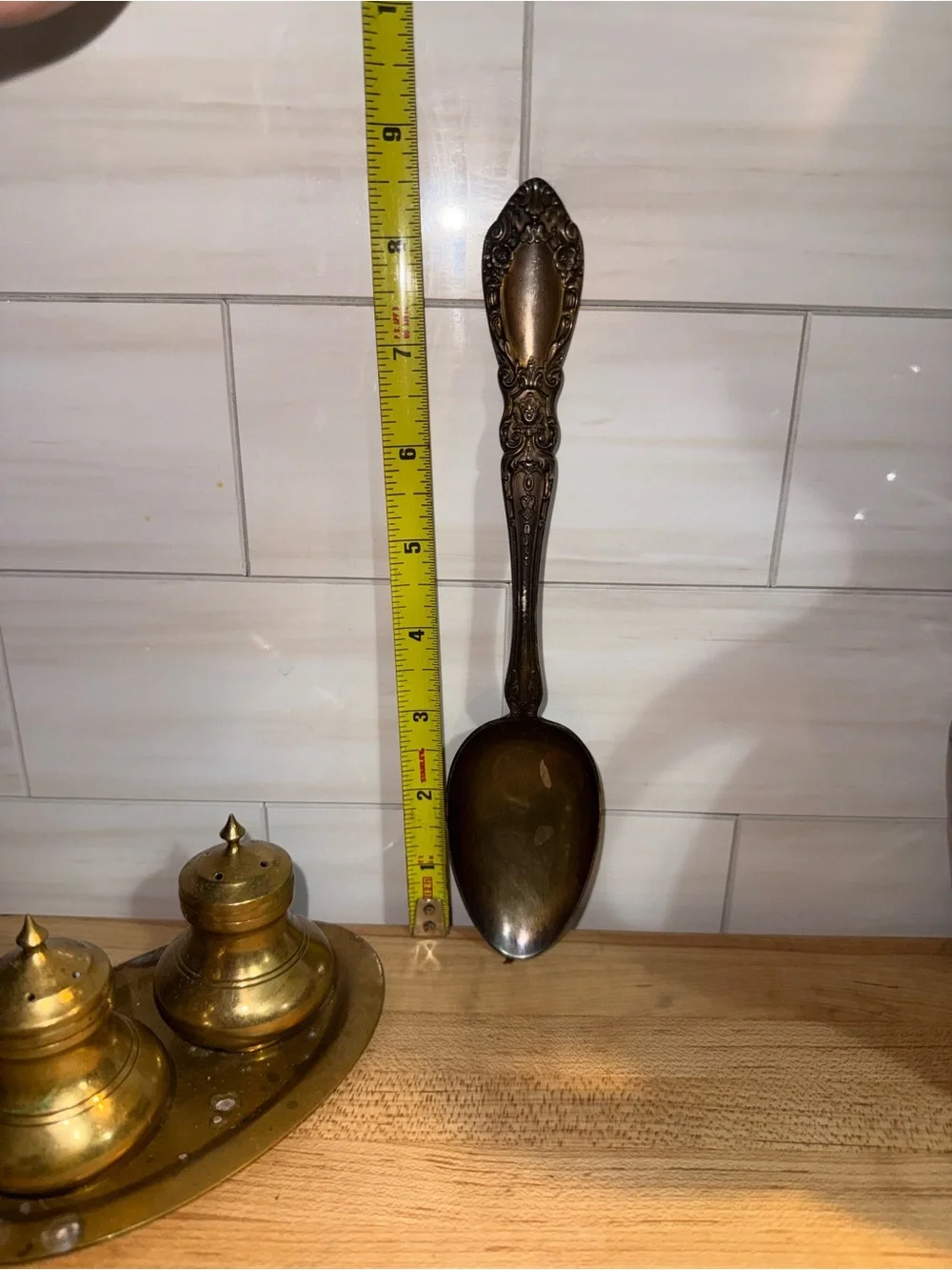 Prince Eugene sterling silver serving spoon